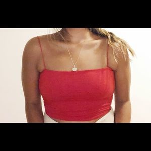 Red crop top